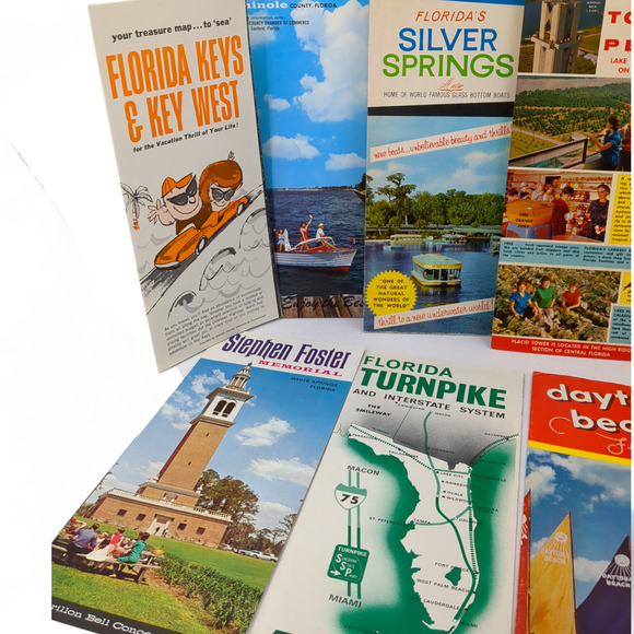 Souvenir View Travel Brochure Long Postcard Florida Vintage Roadside Attractions - Picture 3 of 8